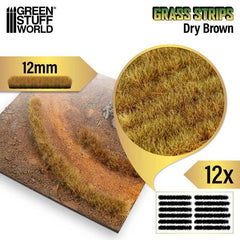 Grass Stripes - Dry Brown 12mm - Green Stuff World - 12x Self Adhesives - Gootzy Gaming