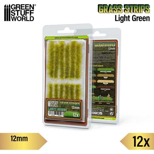 Grass Stripes - Light Green 12mm - Green Stuff World - 12x Self Adhesives - Gootzy Gaming