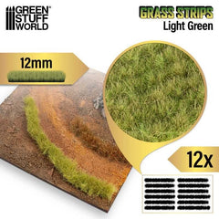 Grass Stripes - Light Green 12mm - Green Stuff World - 12x Self Adhesives - Gootzy Gaming
