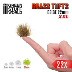 Grass Tufts - Beige XXL 22mm - Green Stuff World - 22x Self Adhesives - Gootzy Gaming