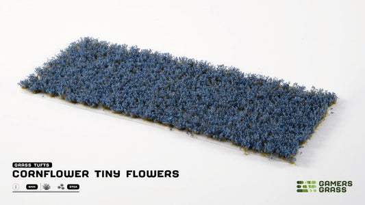 Grass Tufts - Cornflower Tiny Flowers - Gamers Grass - 370x Self Adhesives - Gootzy Gaming