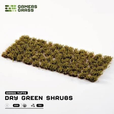 Grass Tufts - Dry Green Shrubs - Gamers Grass - 75x Self Adhesives - Gootzy Gaming