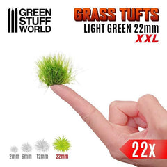 Grass Tufts - Light Green XXL 22mm - Green Stuff World - 22x Self Adhesives - Gootzy Gaming