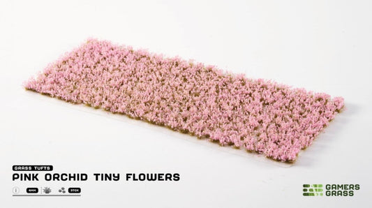 Grass Tufts - Pink Orchid Tiny Flowers - Gamers Grass - 370x Self Adhesives - Gootzy Gaming