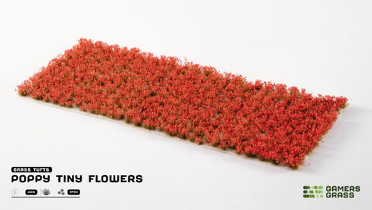 Grass Tufts - Poppy Tiny Flowers - Gamers Grass - 370x Self Adhesives - Gootzy Gaming