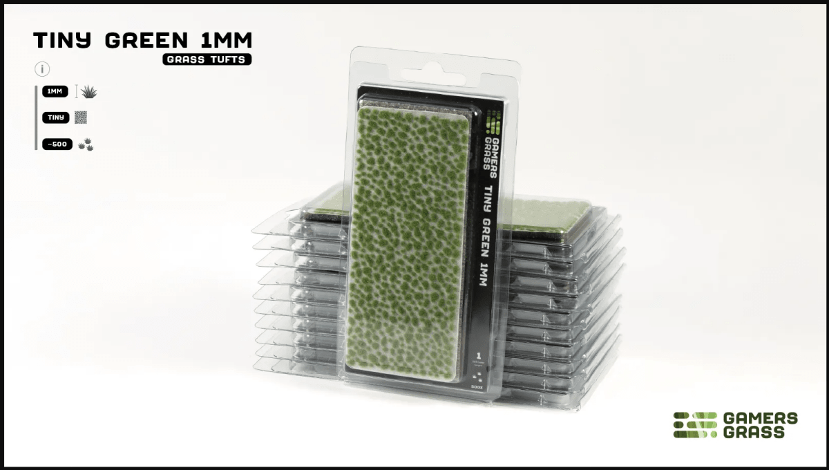 Grass Tufts - Tiny Green - Gamers Grass - 500x Self Adhesives - Gootzy Gaming