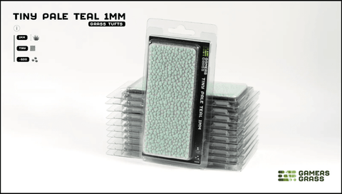 Grass Tufts - Tiny Pale Teal - Gamers Grass - 500x Self Adhesives - Gootzy Gaming