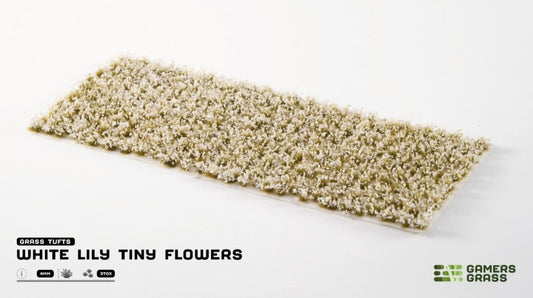 Grass Tufts - White Lily Tiny Flowers - Gamers Grass - 370x Self Adhesives - Gootzy Gaming