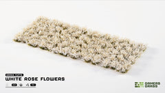 Grass Tufts - White Rose Flowers - Gamers Grass - 75x Self Adhesives - Gootzy Gaming