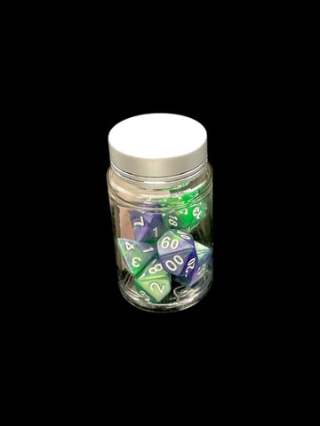 Green Magic - Plastic Standard 7 Dice Set - D&D Dice - Gootzy Gaming
