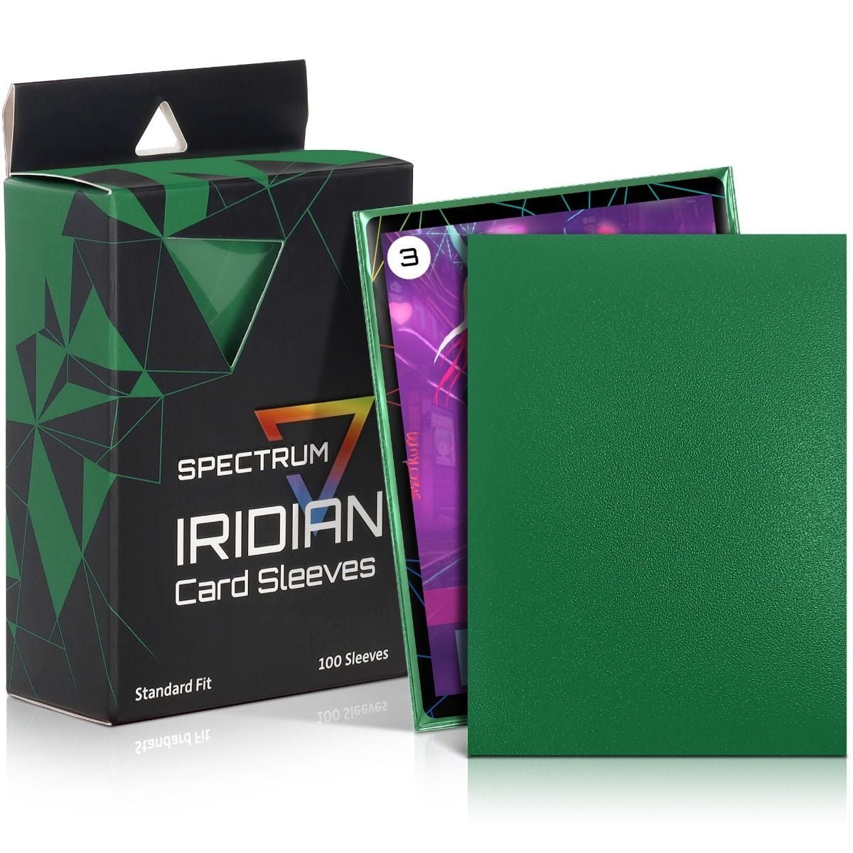 Green - Spectrum Iridian Matte Card Sleeves - 100 Count - Gootzy Gaming