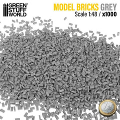Grey Model Bricks - Small Ceramic Decorations - Green Stuff World - 1,000 Bricks - Gootzy Gaming