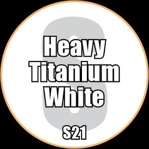 Heavy Titanium White - Premium Satin Acrylic Miniatures Paint - Monument Hobbies - 22 mL Dropper Bottle - Gootzy Gaming