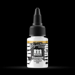 Heavy Titanium White - Premium Satin Acrylic Miniatures Paint - Monument Hobbies - 22 mL Dropper Bottle - Gootzy Gaming