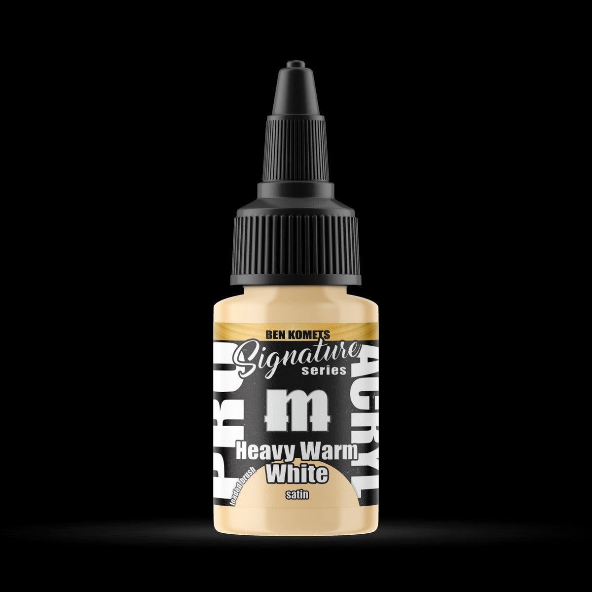 Heavy Warm White - Premium Satin Acrylic Miniatures Paint - Monument Hobbies - 22 mL Dropper Bottle - Gootzy Gaming
