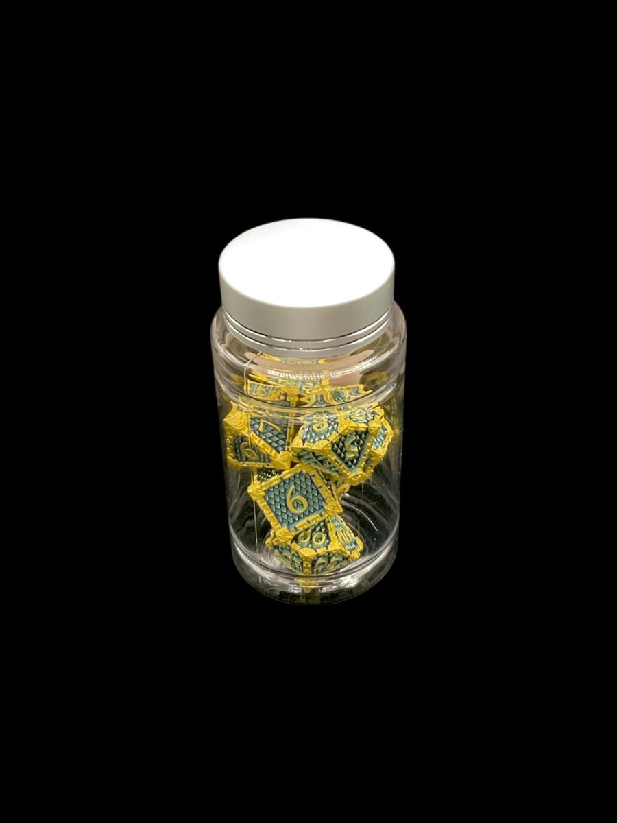 Hunter Dragonscale - Metal 7 Dice Set - D&D Dice - Gootzy Gaming