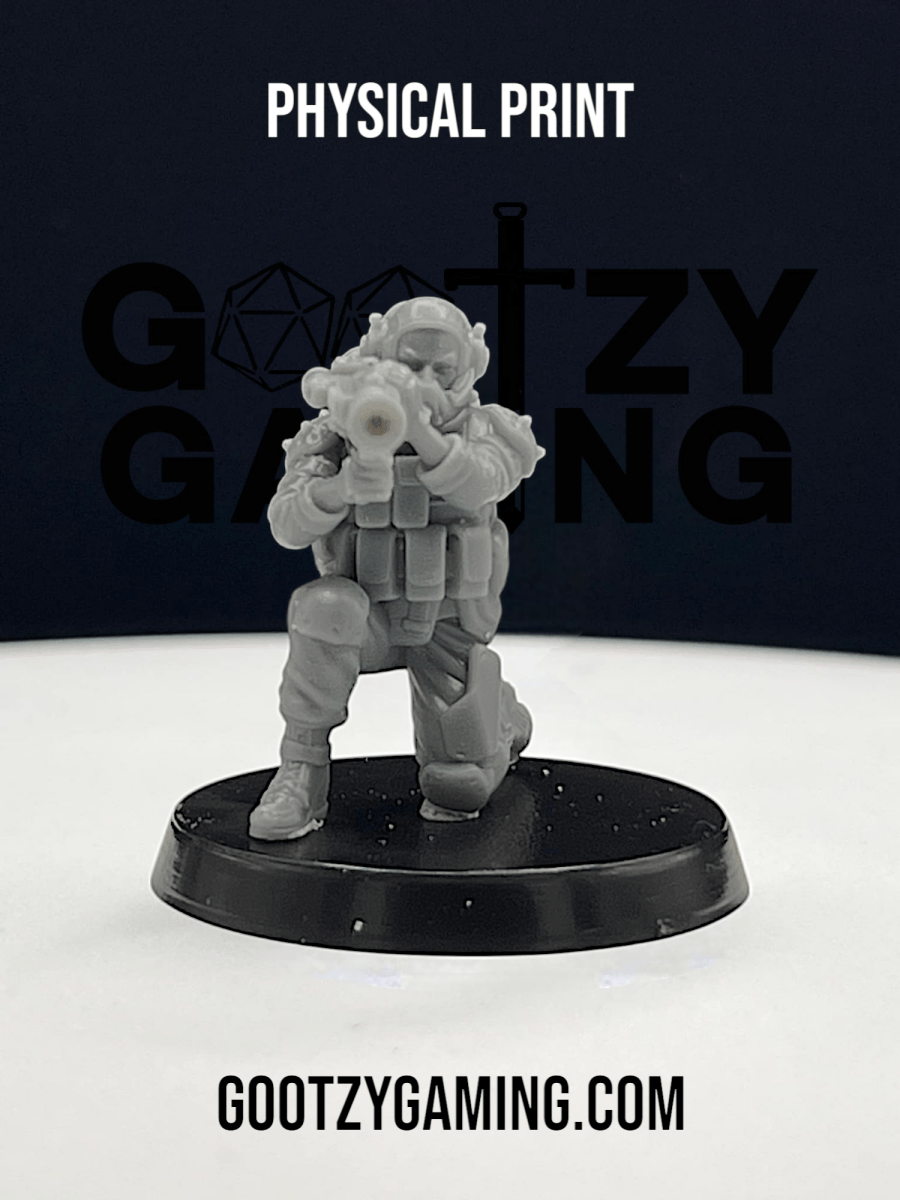 Hunter Securities: Engineer / Heavy Weapons 1 - Arsenal Official Miniature - Skull Forge Studios - Gootzy Gaming