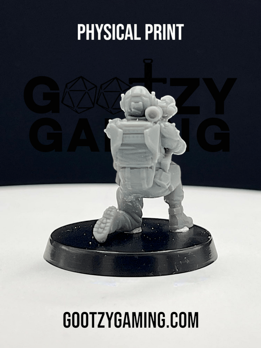 Hunter Securities: Engineer / Heavy Weapons 1 - Arsenal Official Miniature - Skull Forge Studios - Gootzy Gaming