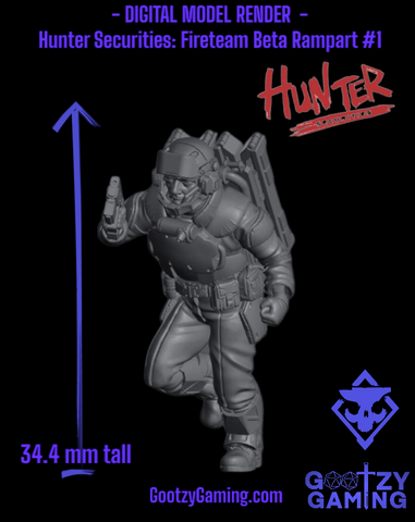 Hunter Securities: Fireteam Beta Bundle - 7 Miniature Bundle - Arsenal Official Miniature - Skull Forge Studios - Gootzy Gaming