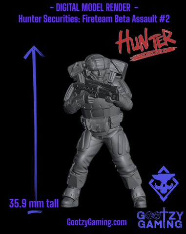 Hunter Securities: Fireteam Beta Bundle - 7 Miniature Bundle - Arsenal Official Miniature - Skull Forge Studios - Gootzy Gaming