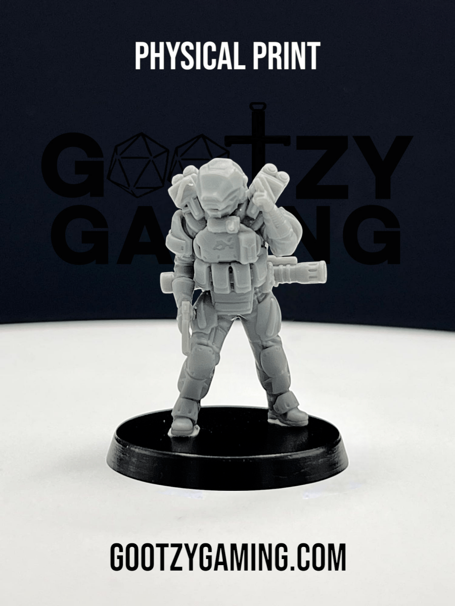 Hunter Securities: Fireteam Beta Heavy Weapons 1 - Arsenal Official Miniature - Skull Forge Studios - Gootzy Gaming