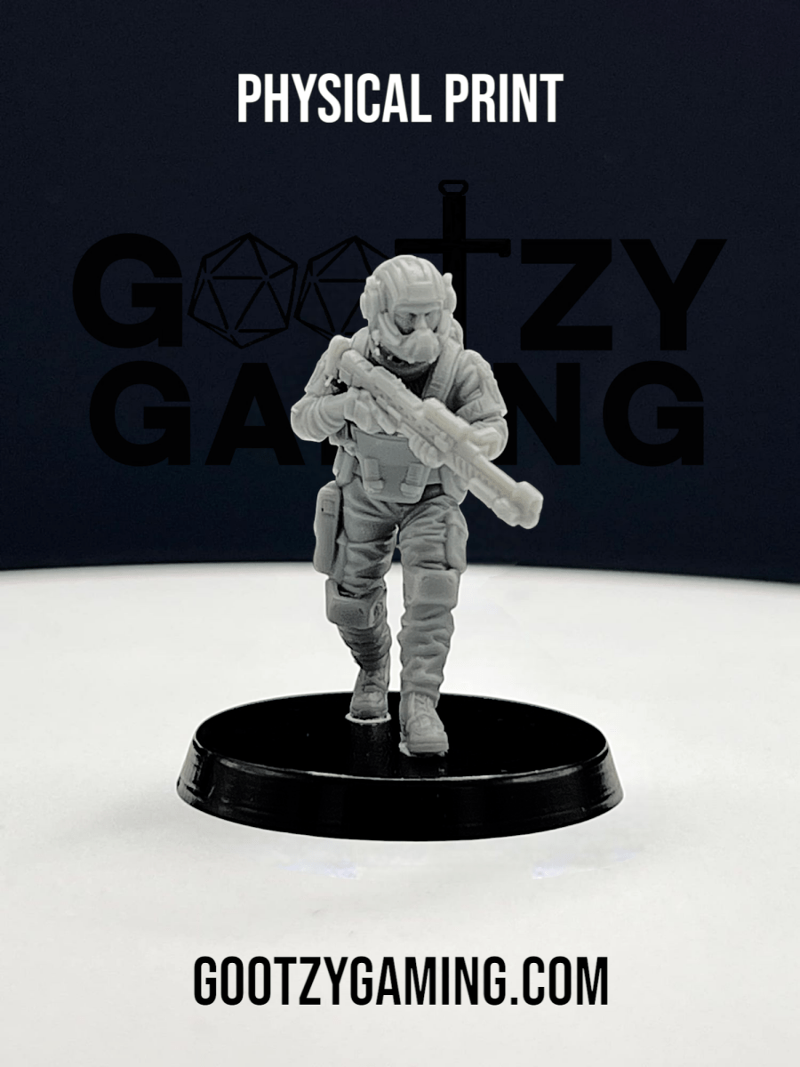Hunter Securities: Marksman / Sniper 1 - Arsenal Official Miniature - Skull Forge Studios - Gootzy Gaming