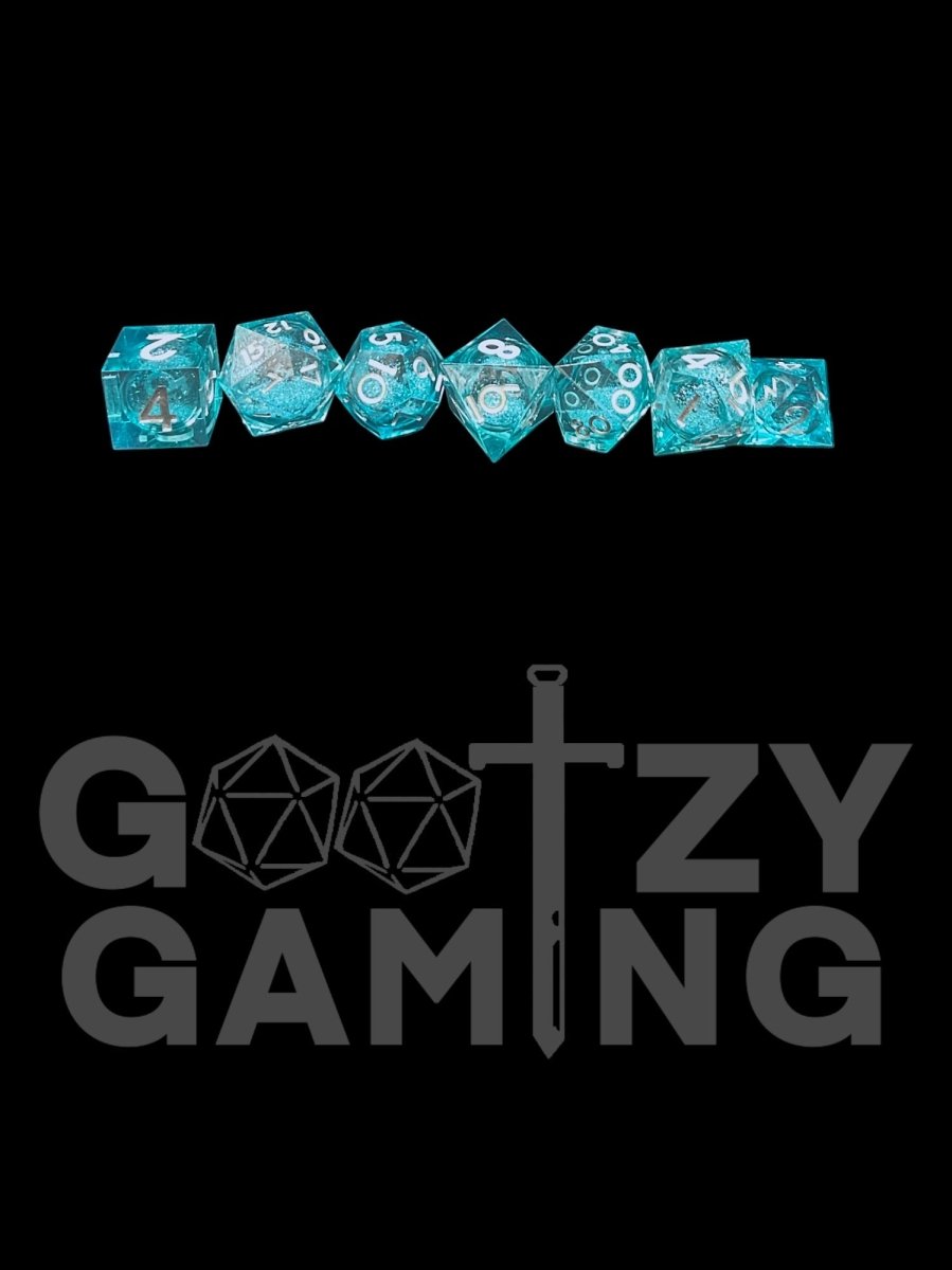 Ice Magic - Liquid Core 7 Dice Set - D&D Dice - Gootzy Gaming