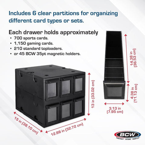 *** In Store Only *** 6 Drawer Card Catalog - Black *** In Store Only *** - Gootzy Gaming