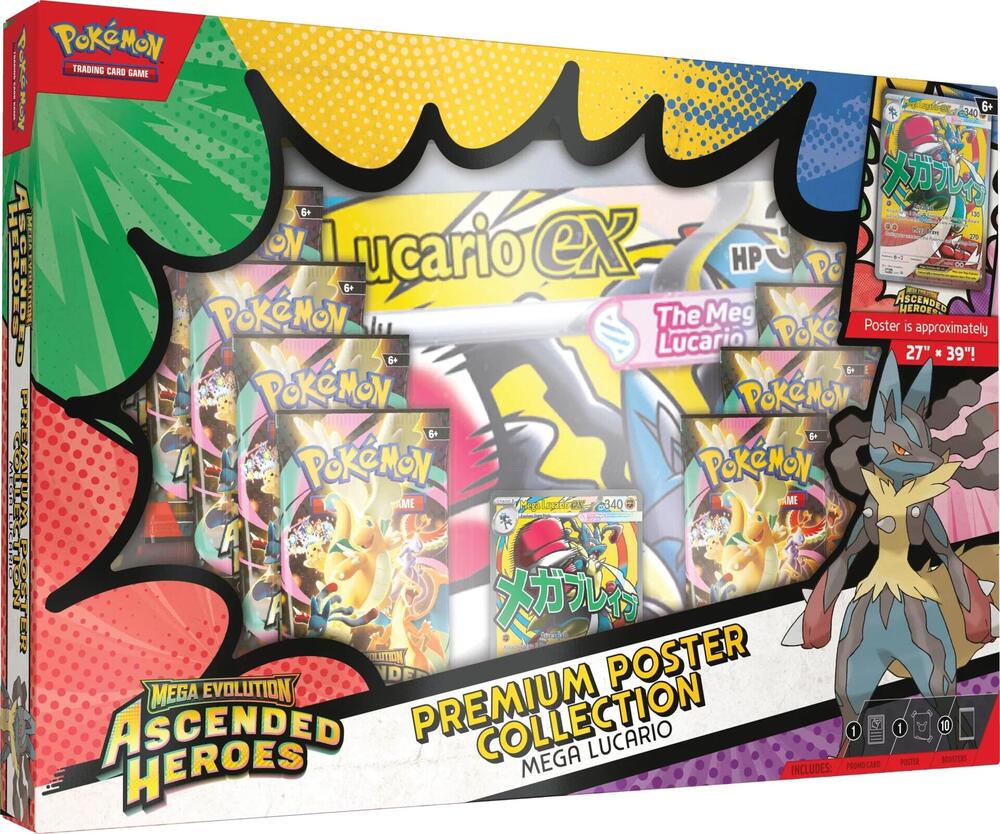 *** In Store Only *** Pokémon ME: Ascended Heroes Mega Lucario Premium Poster Collection *** In Store Only *** - Gootzy Gaming