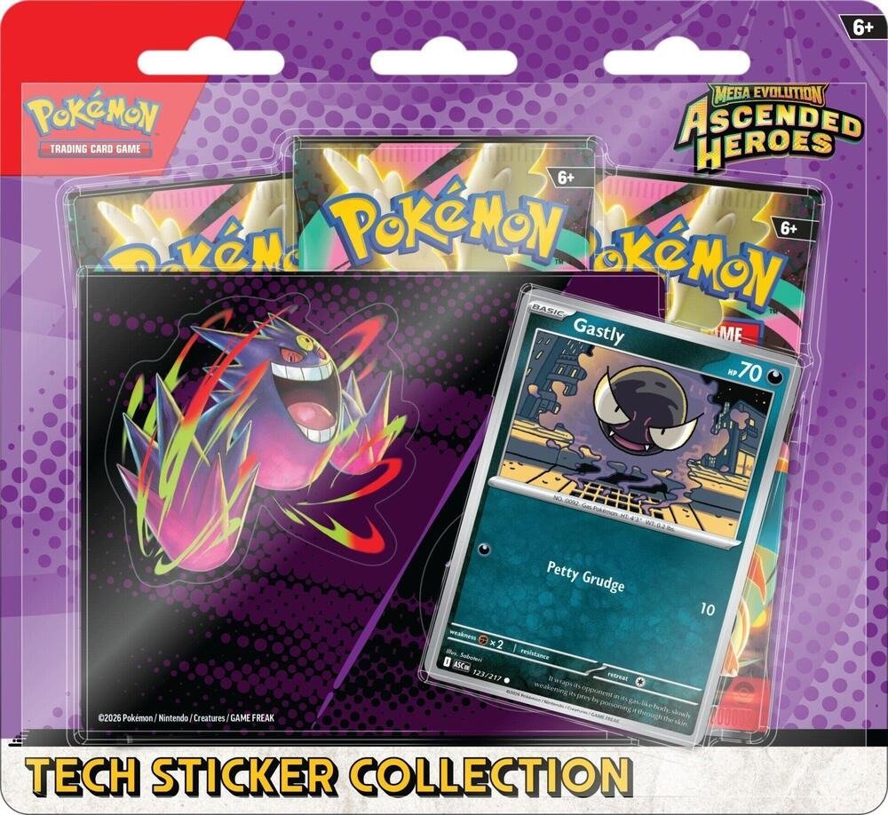 *** In Store Only *** Pokemon ME: Ascended Heroes - Tech Sticker Collection (Designs May Vary) *** In Store Only *** - Gootzy Gaming