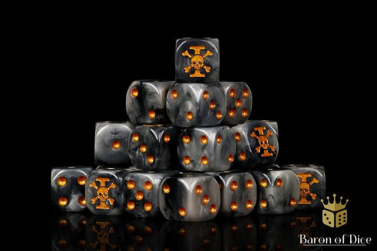 Inquisition Order - Hand Crafted Resin 25 Round Corner Dice Set - Gootzy Gaming