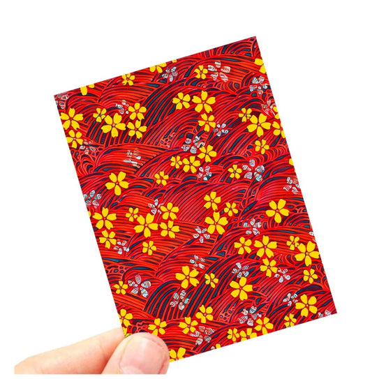 Kimono Card Sleeves - Blood Blossoms - Gootzy Gaming