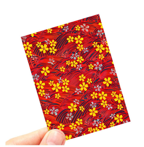 Kimono Card Sleeves - Blood Blossoms - Gootzy Gaming