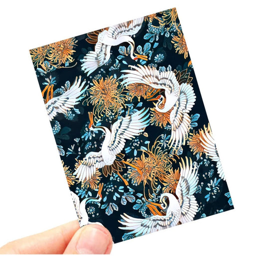 Kimono Card Sleeves - Midnight Crane - Gootzy Gaming