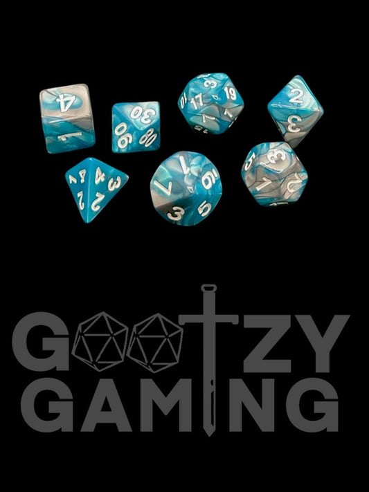 Leviathan Swirl - Plastic Standard 7 Dice Set - D&D Dice - Gootzy Gaming