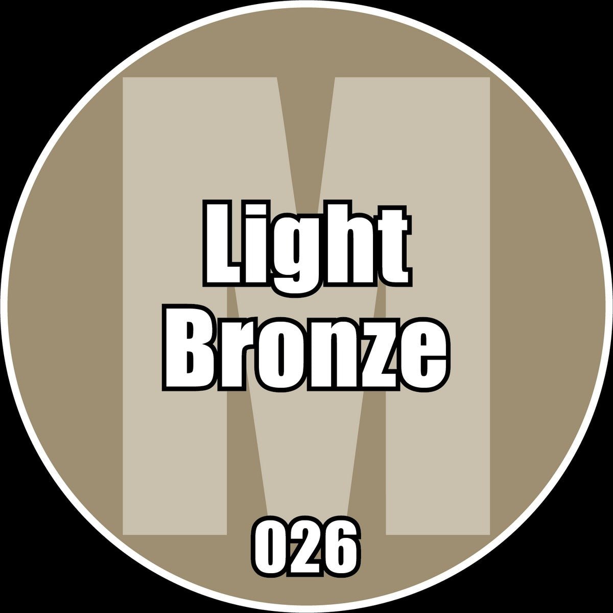 Light Bronze - Premium Metallic Acrylic Miniatures Paint - Monument Hobbies - 22 mL Dropper Bottle - Gootzy Gaming