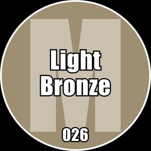 Light Bronze - Premium Metallic Acrylic Miniatures Paint - Monument Hobbies - 22 mL Dropper Bottle - Gootzy Gaming