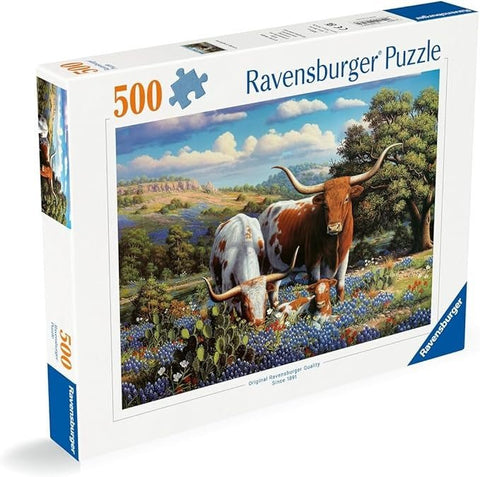 Loving Longhorns 500 Piece Puzzle - Gootzy Gaming
