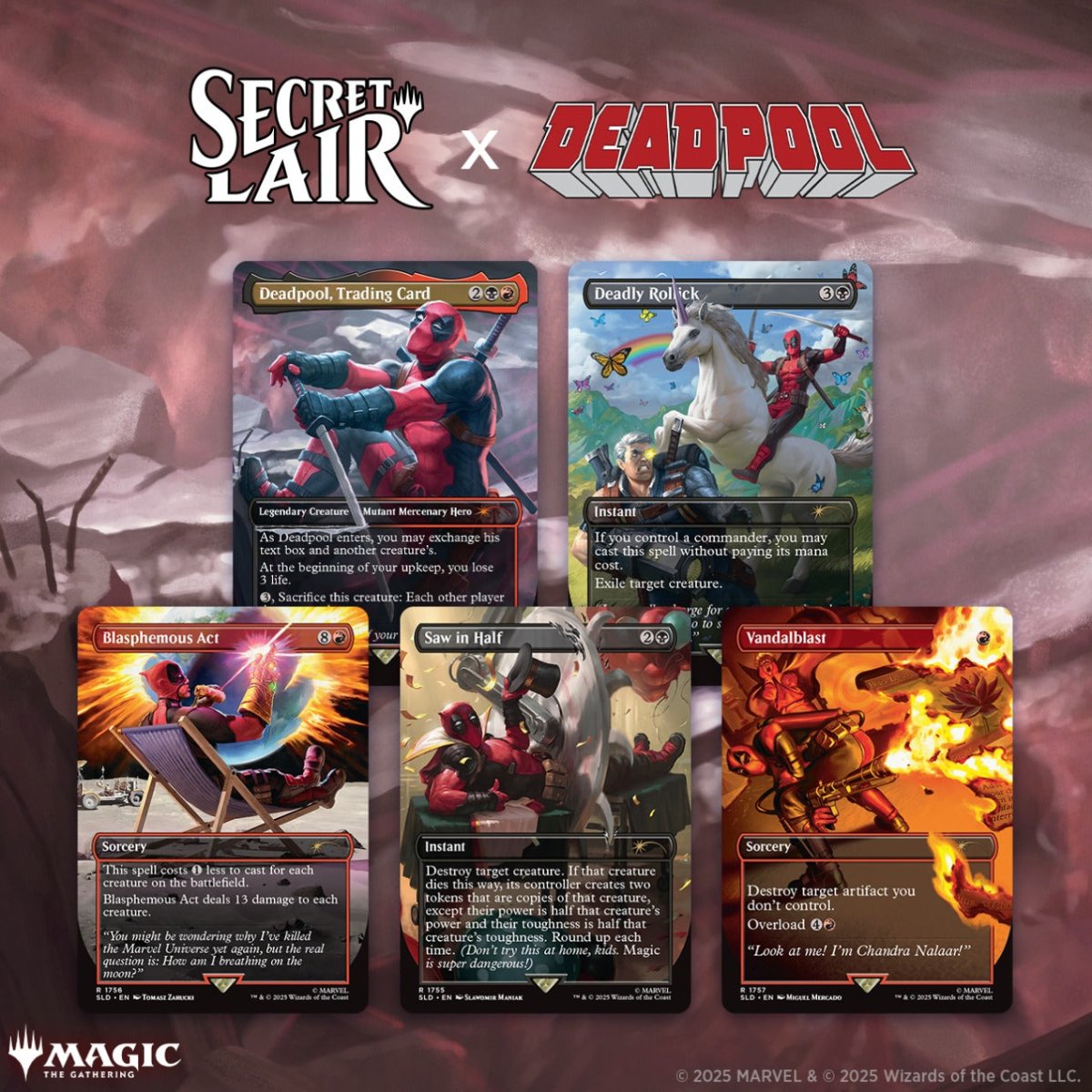 Magic the Gathering (MTG) Secret Lair x Marvel - Deadpool (Non - Foil) - Gootzy Gaming