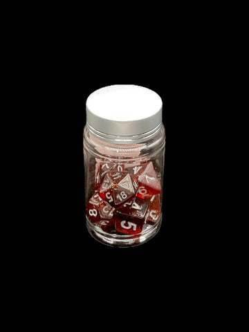 Magma Sparkle - Plastic Standard 7 Dice Set - D&D Dice - Gootzy Gaming