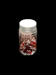 Magma Sparkle - Plastic Standard 7 Dice Set - D&D Dice - Gootzy Gaming
