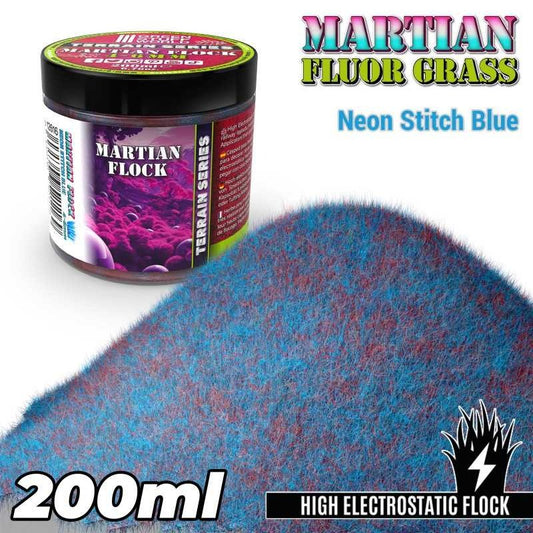 Martian Flock - Neon Stitch Blue 4 - 6mm - Green Stuff World - 200mL - Gootzy Gaming
