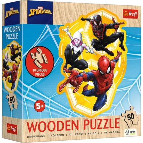 Marvel Spider - Man Wooden Puzzle 50 Piece Puzzle - Gootzy Gaming