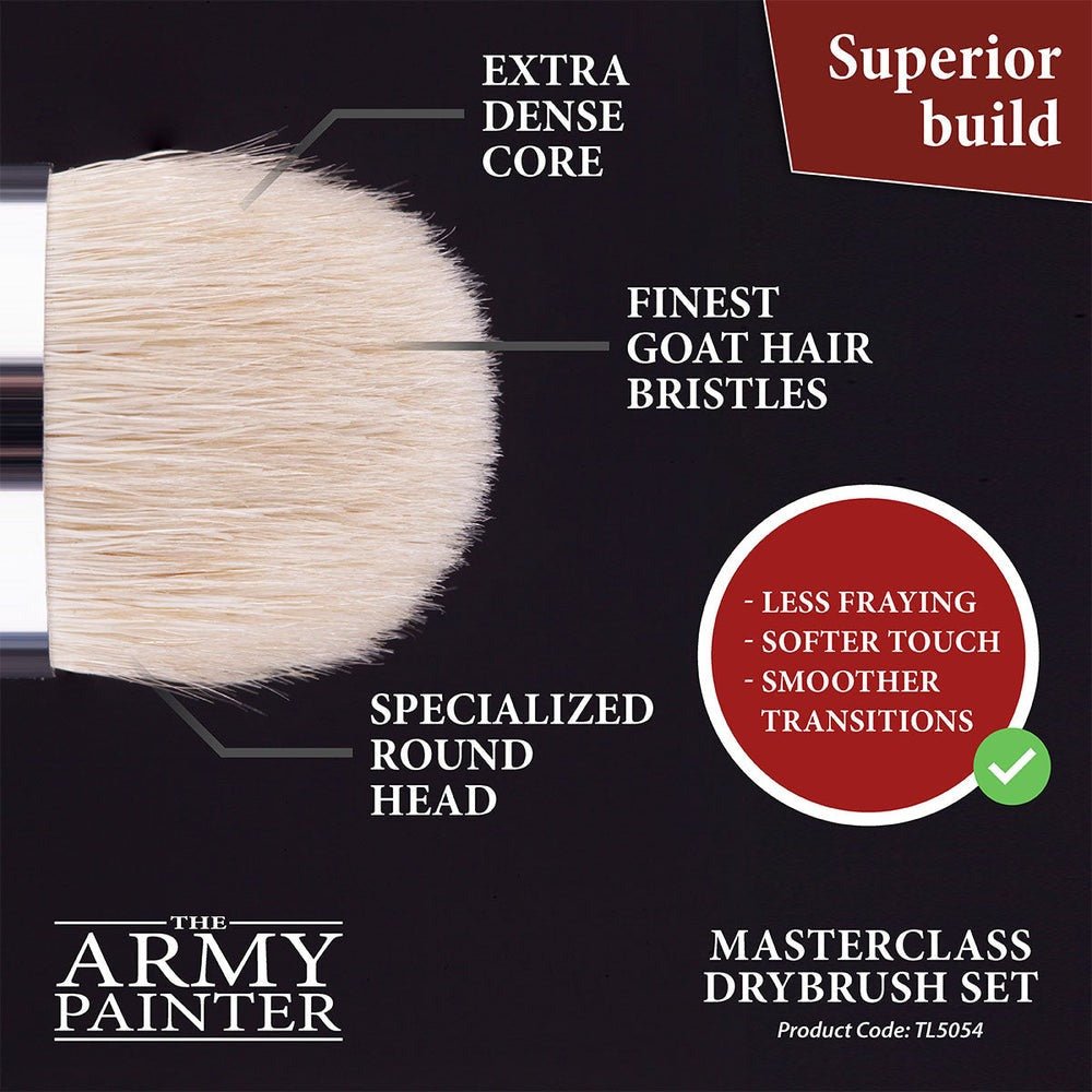 Masterclass Drybrush Set - The Army Painter - Goat Hair Miniatures Drybrush - Gootzy Gaming