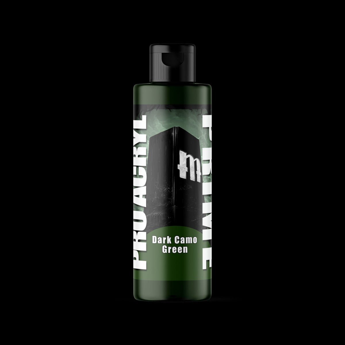 Matte Dark Camo Green Bottle Primer - Premium Acrylic Miniatures Paint Primer - Monument Hobbies - 120 mL Flip Top Dropper Bottle - Gootzy Gaming
