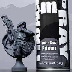 Matte Grey Spray Can Primer - Premium Acrylic Miniatures Paint Primer - Monument Hobbies - 500 mL Spray Can (Store Pickup Only) - Gootzy Gaming