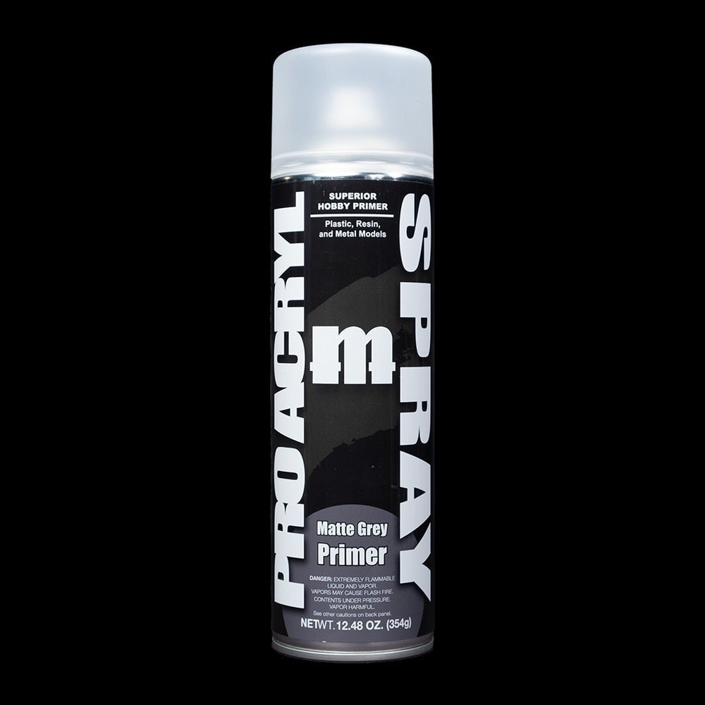 Matte Grey Spray Can Primer - Premium Acrylic Miniatures Paint Primer - Monument Hobbies - 500 mL Spray Can (Store Pickup Only) - Gootzy Gaming