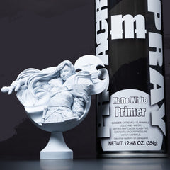 Matte White Spray Can Primer - Premium Acrylic Miniatures Paint Primer - Monument Hobbies - 500 mL Spray Can (Store Pickup Only) - Gootzy Gaming