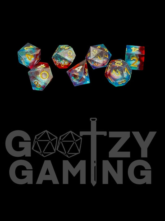 Mind Magic - Liquid Core 7 Dice Set - D&D Dice - Gootzy Gaming