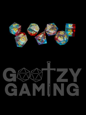 Mind Magic - Liquid Core 7 Dice Set - D&D Dice - Gootzy Gaming